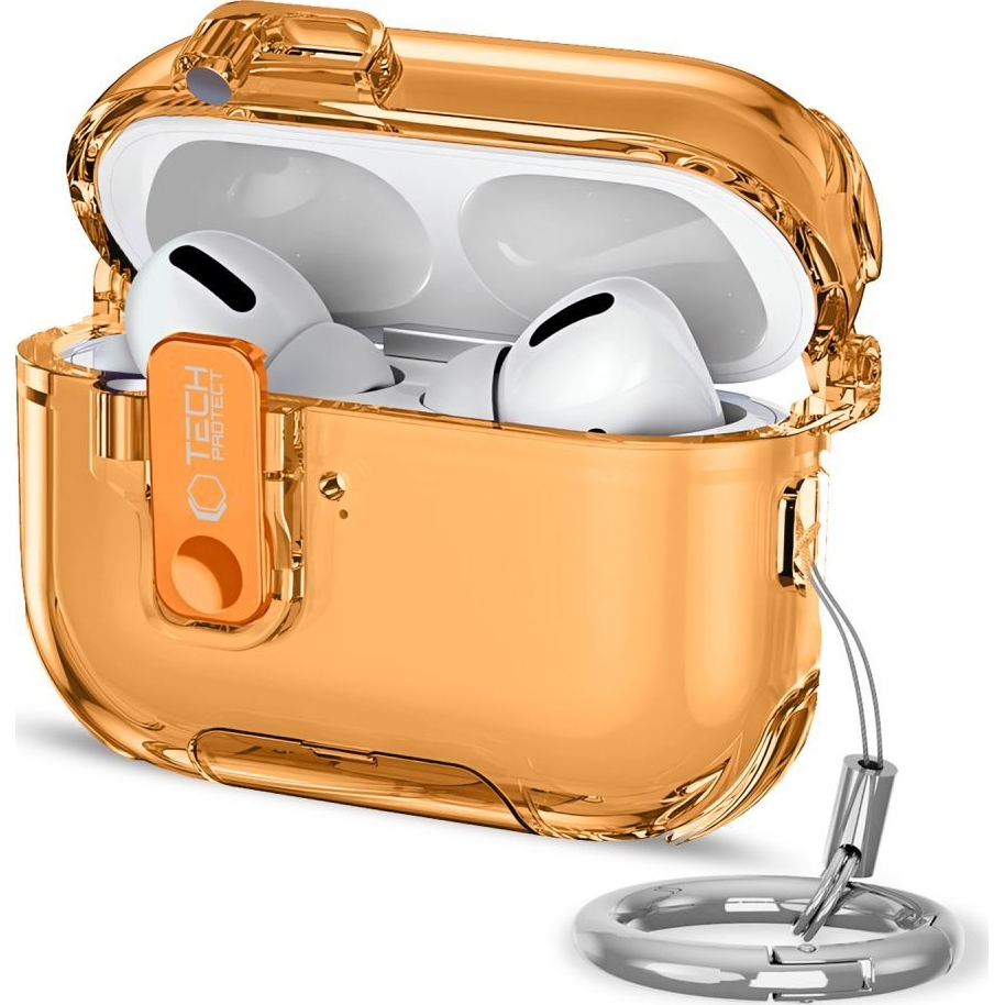 Tech-Protect Bounce Pro do Apple Airpods Pro 3 w kolorze pomarańczowo transparentnym